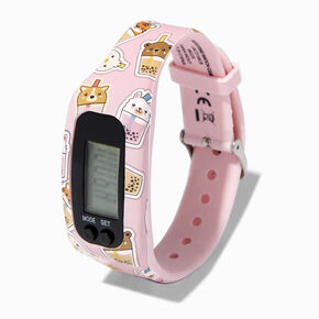 Bubble Tea Critters Pink Active LED Active Watch,