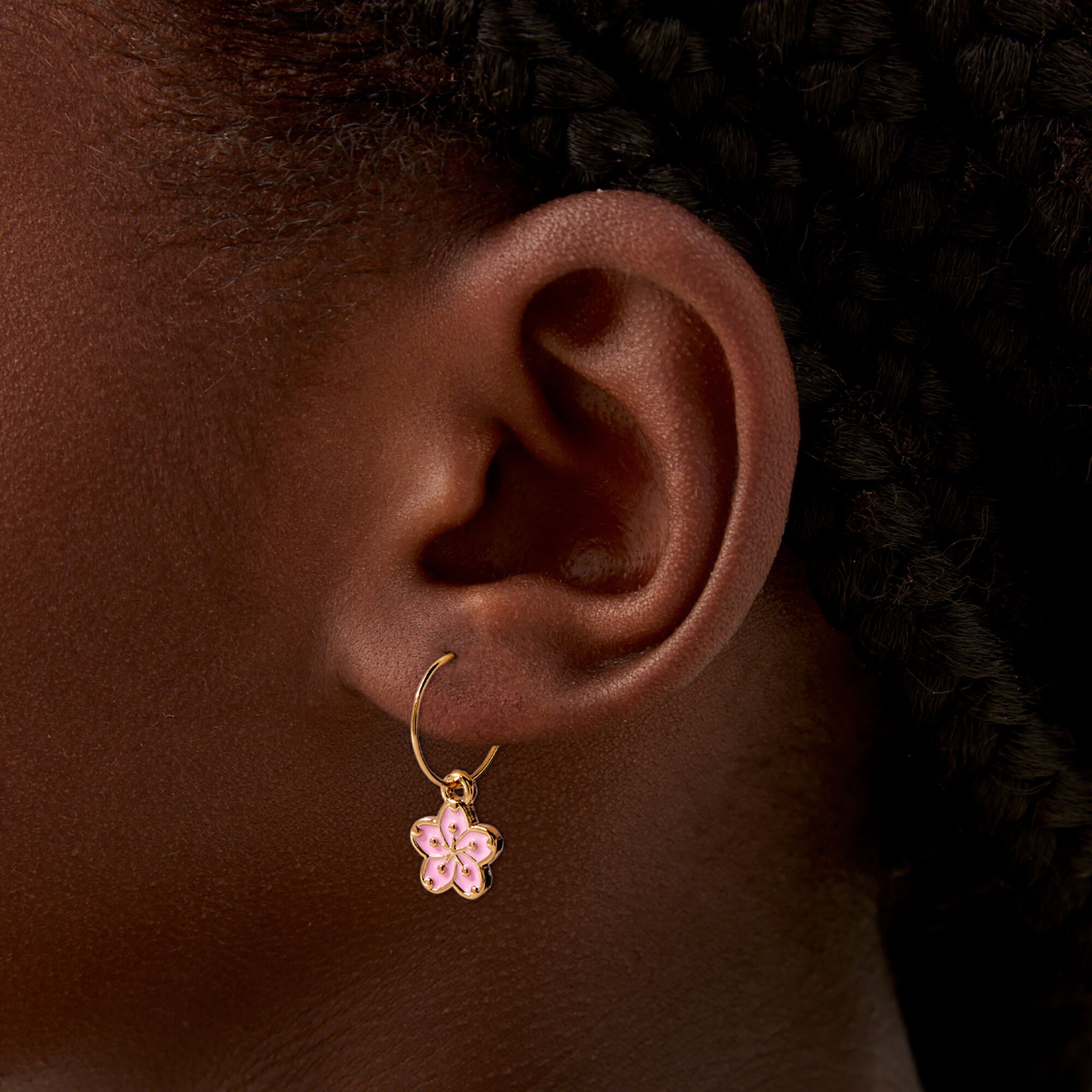 Boucles d'oreilles empilables rose pastel - Lot de 9,