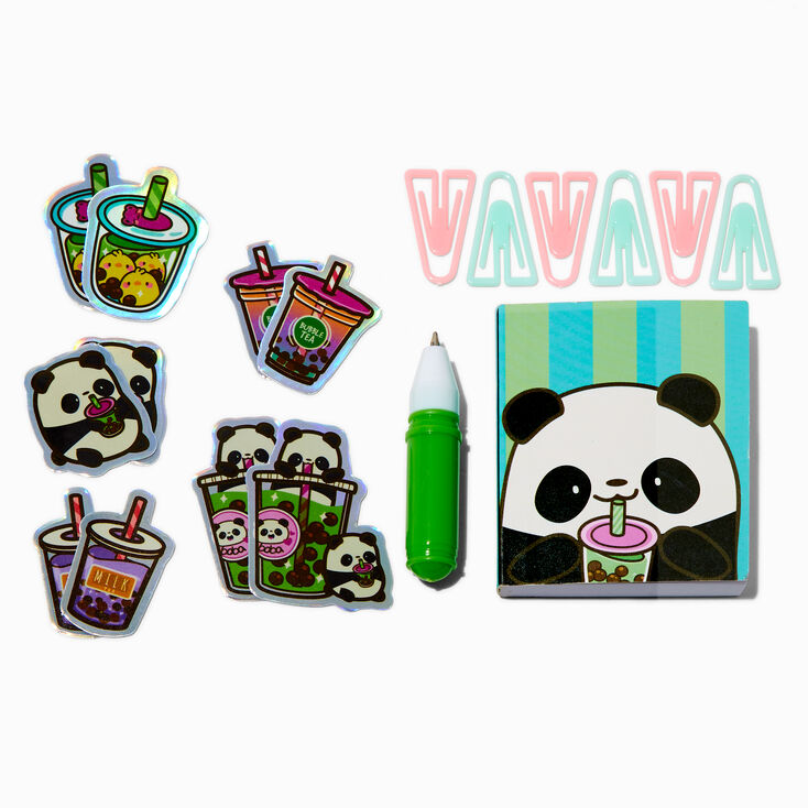 Panda Boba Tea Mini Stationery Set,