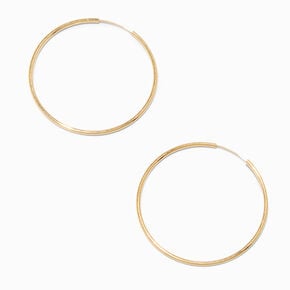 18K Gold Plated 30MM Sleek Hoop Earrings,