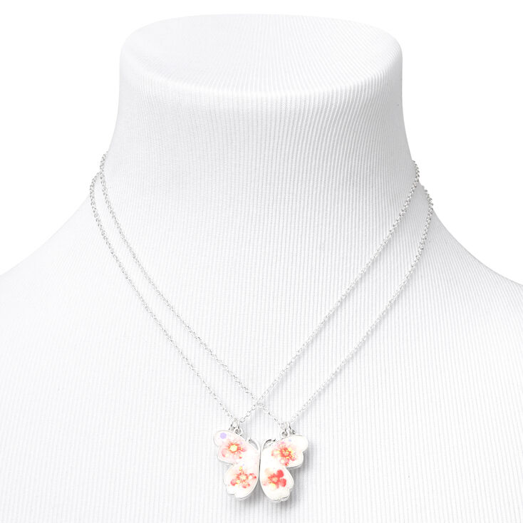 Silver Best Friend Butterfly Necklace Pack