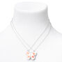 Best Friends Pressed Flower Split Butterfly Necklaces - 2 Pack,