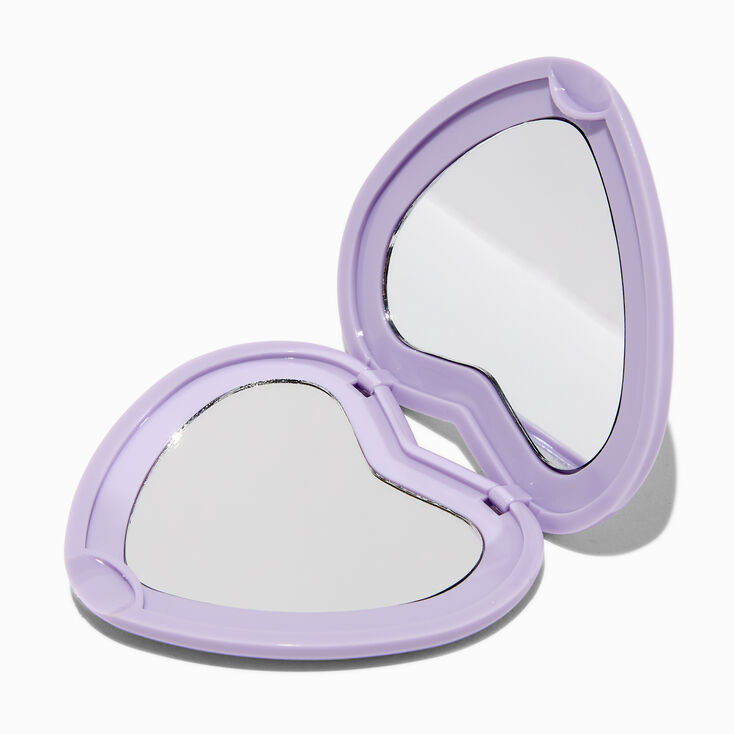 Purple Heart Compact Mirror ,