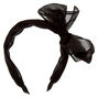 Chiffon Knotted Bow Headband - Black,