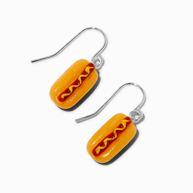 Hot Dog Drop Earrings,