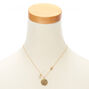 Gold Zodiac Pendant Necklace - Pisces,