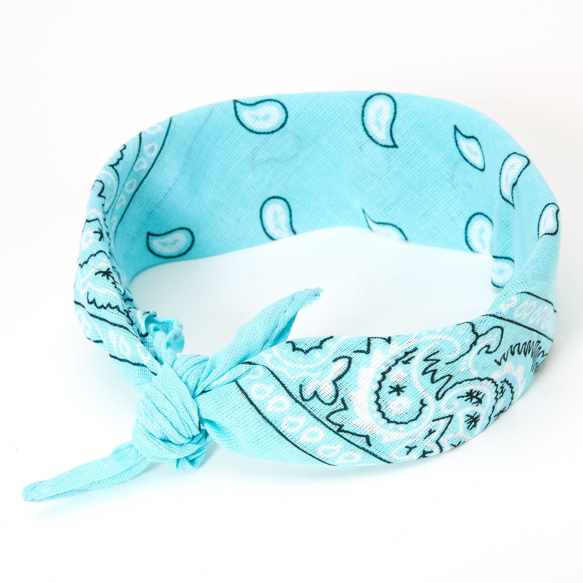 Claire's Club Paisley Bandana Headwrap - Mint,
