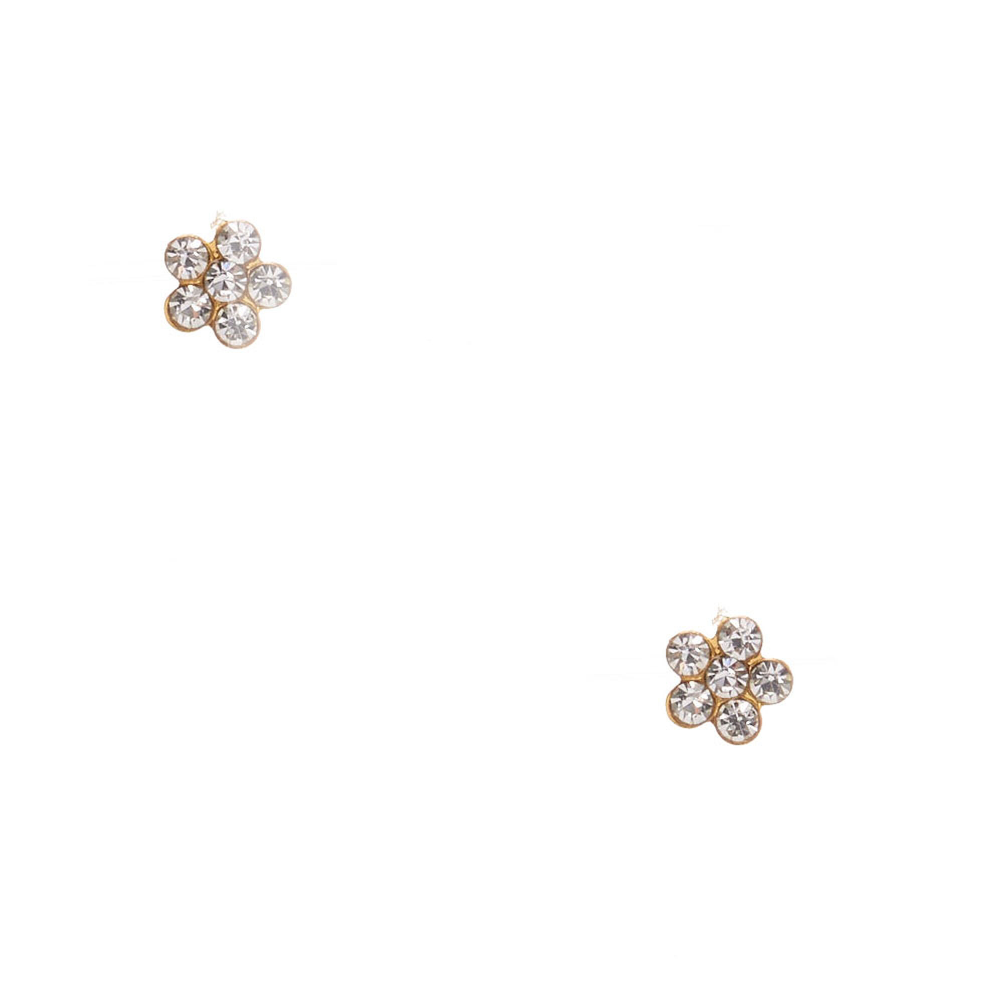 View Claires 18Ct Plated Daisy Stud Earrings Gold information