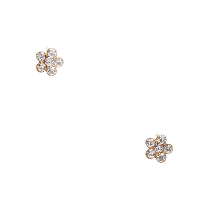 C LUXE by Claire&#39;s 18k Gold Plated Daisy Stud Earrings,