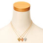 Mixed Metal Heart Pendant Necklace Set,