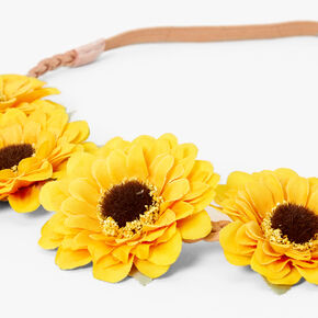Sunflower Braided Flower Crown,