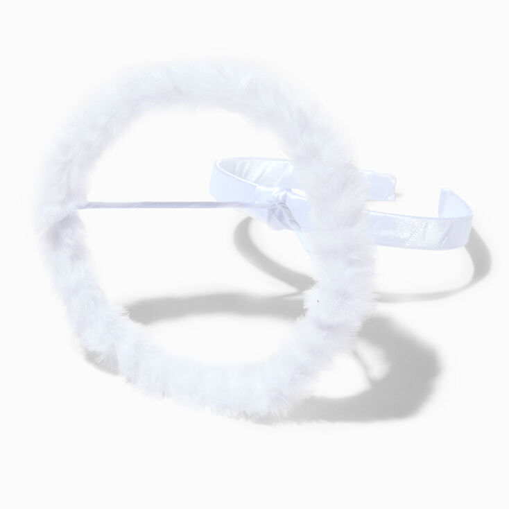 Claire&#39;s Club White Nativity Halo Feather Headband,