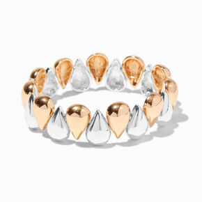 Bracelet &eacute;lastique goutte en m&eacute;taux mixtes,