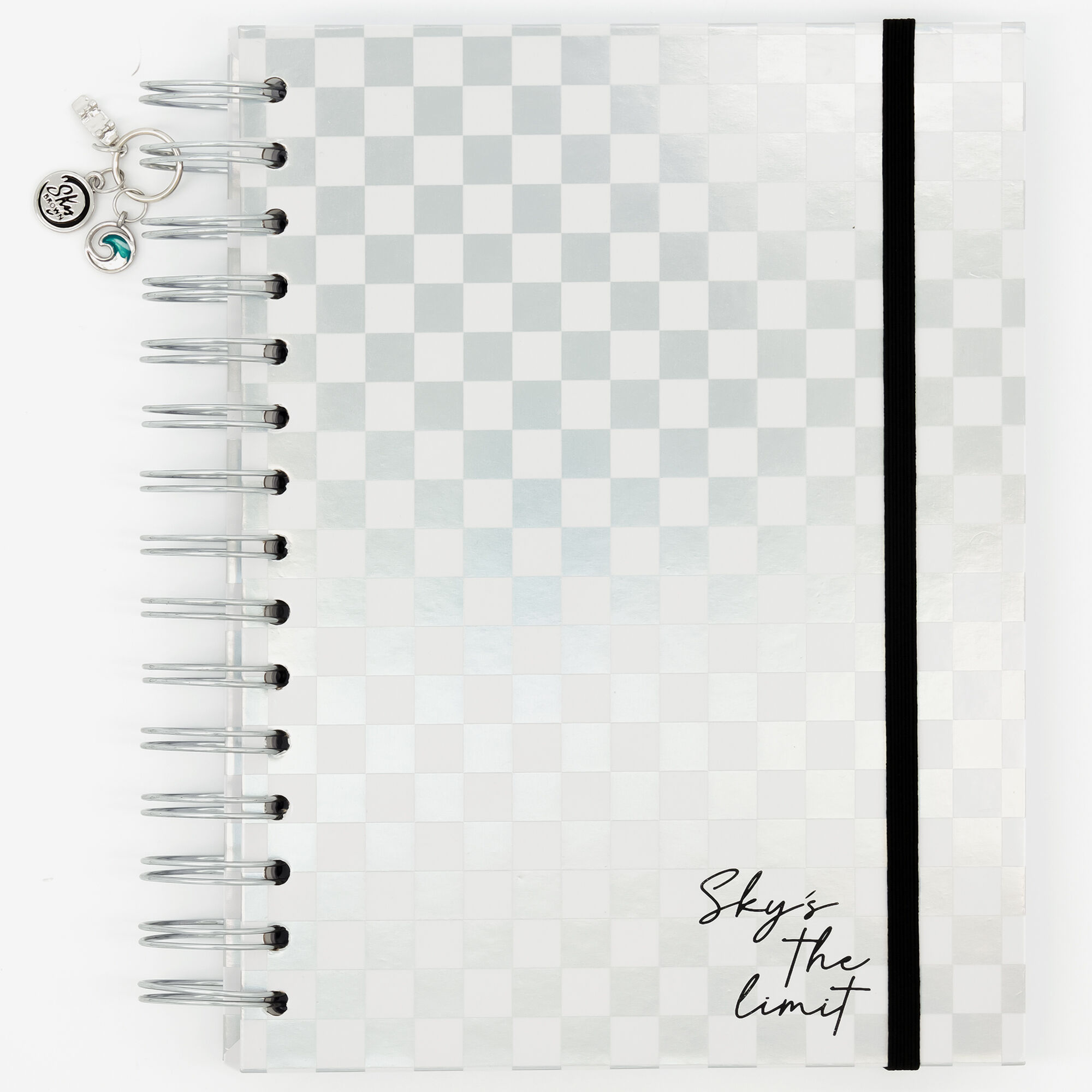 Claire's Carnet à carreaux Sky Brown™ - Couleur argentée