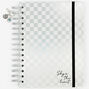 Sky Brown&trade; Checkered Notebook - Silver,