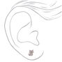 Sterling Silver Fox Stud Earrings - Lavender,