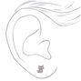 Sterling Silver Fox Stud Earrings - Lavender,