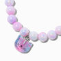 Kitty Cat Charm Beaded Stretch Bracelet,