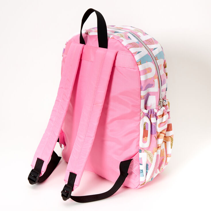 Love Floral Large Backpack - Pink | Claire's US