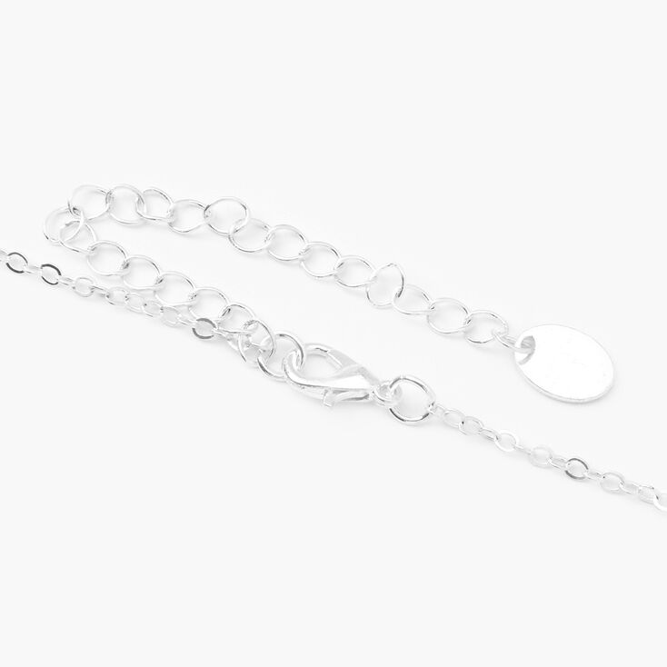 Silver Glow In The Dark Zodiac Spinning Pendant Necklace - Cancer,