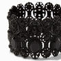 Bracelet &eacute;lastique imposant large noir,