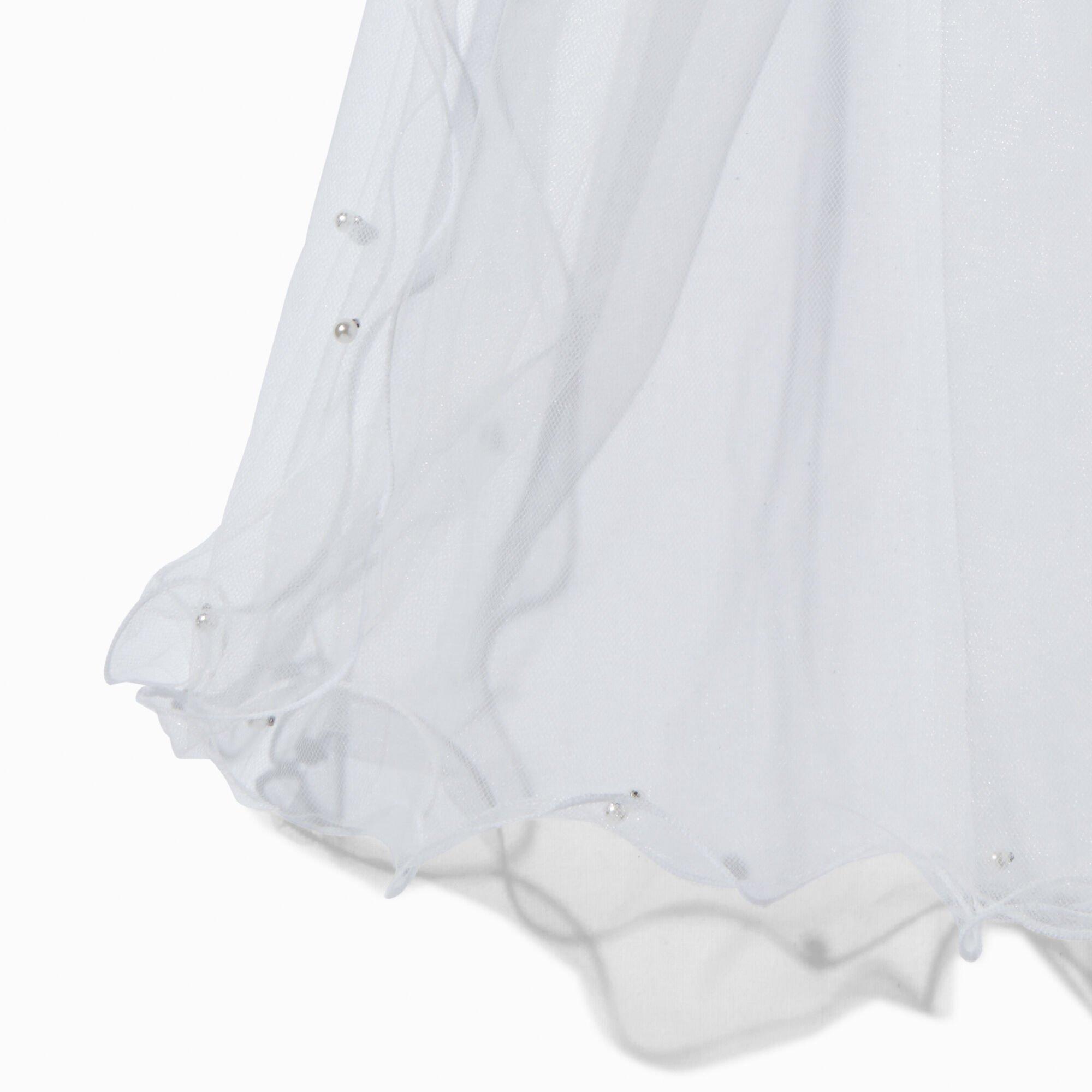 Claire's Club Special Occasion White Halo Veil,