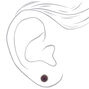 Crystal Stud Earrings - 9 Pack, Multi-Colored,