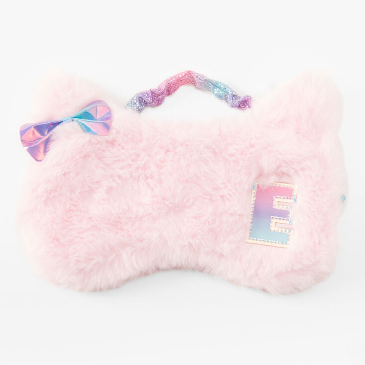 Initial Cat Sleeping Mask - Pink, E,