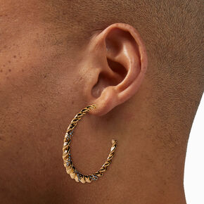 Gold-tone Bubble Hoop Earrings,