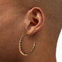 Gold-tone Bubble Hoop Earrings,