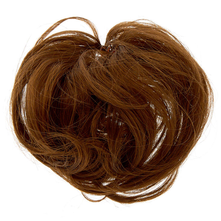 Straight Faux Hair Tie - Brown,