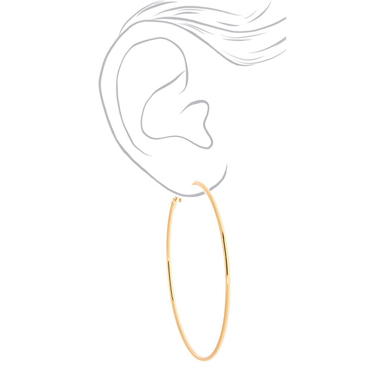 Gold-tone Graduated Hoop Earrings - 3 Pack,