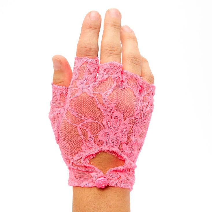 Claire's Mitaines en dentelle - Rose