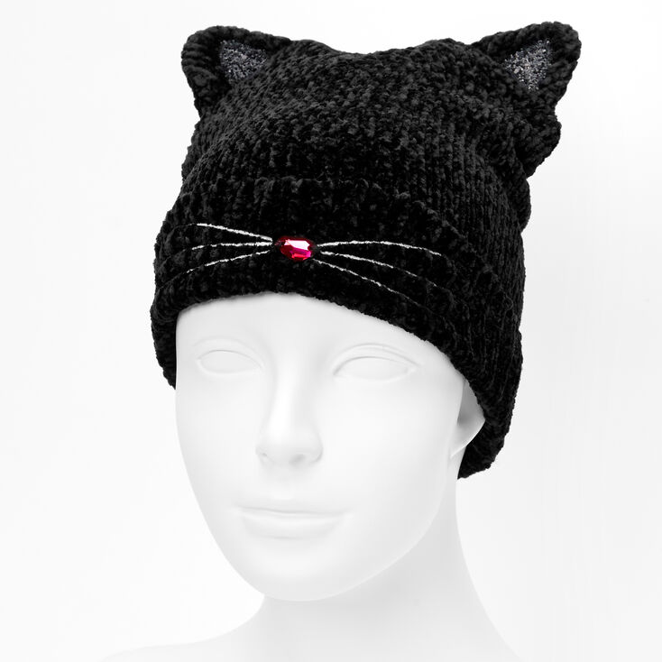 Bonnet En Tissu Chenille Chat Noir Claire S Fr