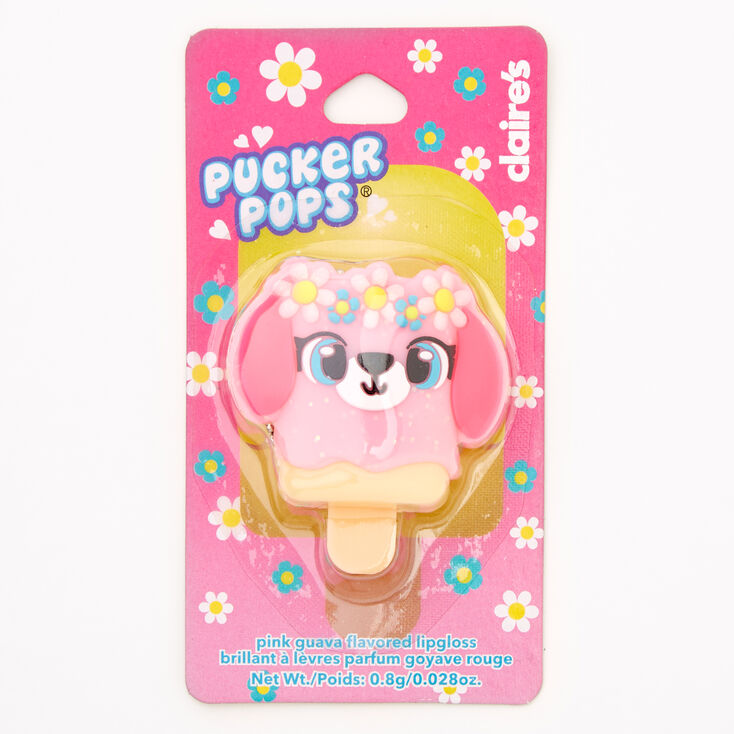 Pucker Pops&reg; Flower Puppy Lip Gloss - Pink Guava,