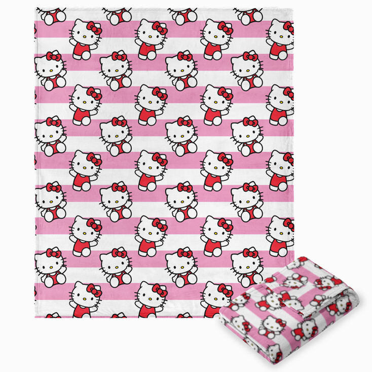 Hello Kitty&reg; Bow &amp; Stripes Silk Touch Throw &#40;ds&#41;,