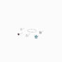 22G Sterling Silver Daisy Heart Mixed Nose Studs - 6 Pack,