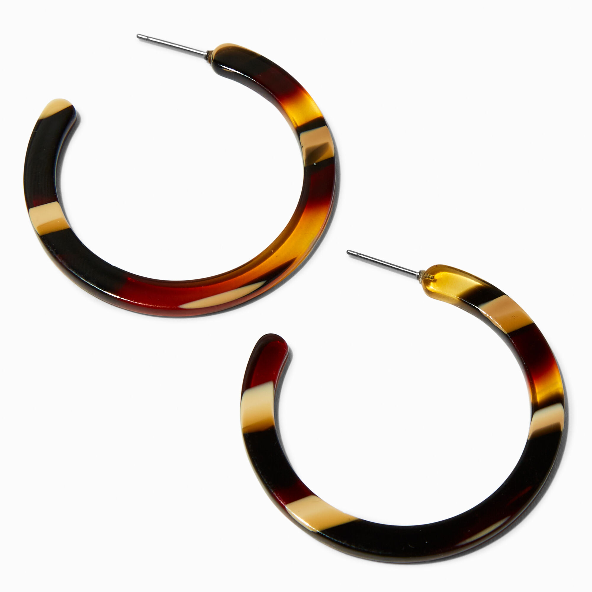 View Claires Faux Horn 40MM Hoop Earrings information
