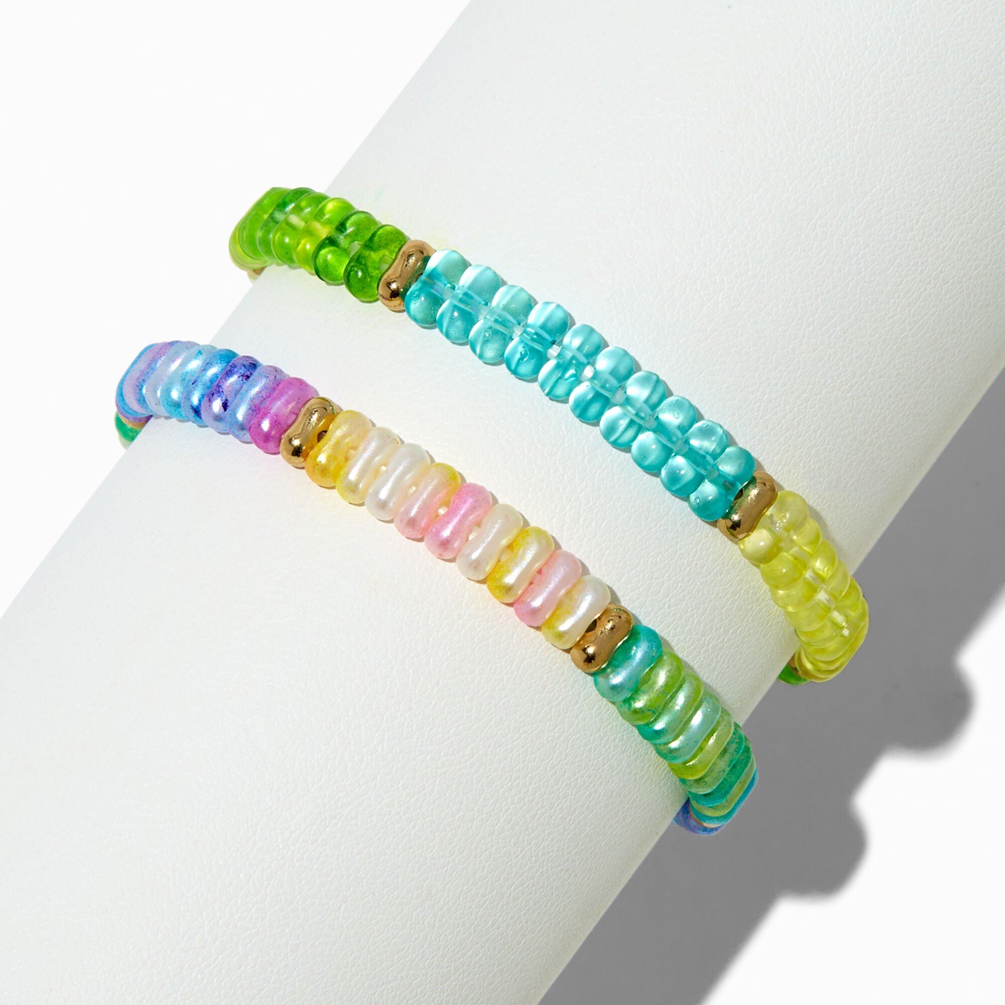 Bracelets élastiques à breloques mini-ballons multicolores Claire's Club - Lot de 2,
