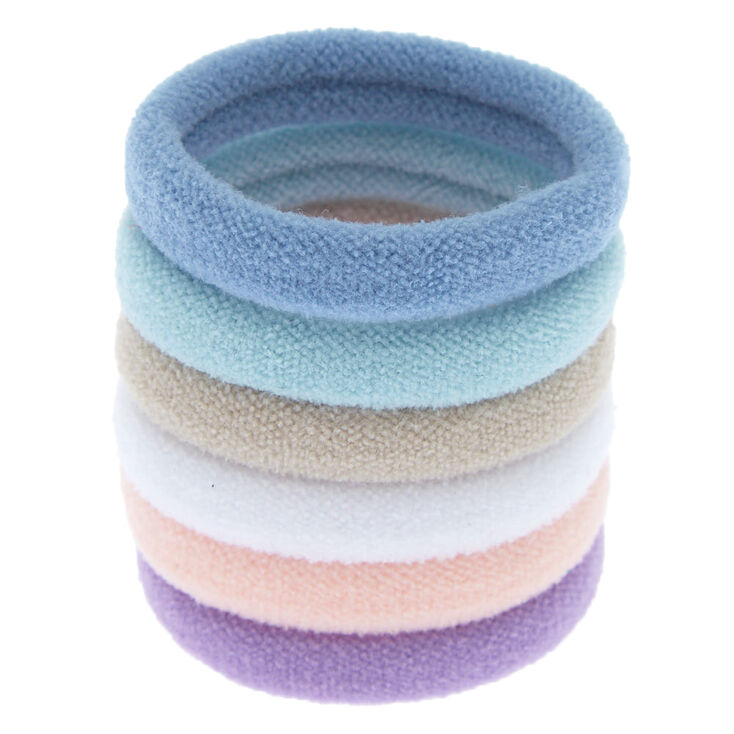 Claire's Lot de 6 élastiques à cheveux roulés aux tons pastel pâles