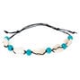 Cowrie Shell Bead Adjustable Bracelet - Turquoise,