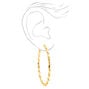 Gold-tone 60mm Woven Twisted Hoop Earrings,
