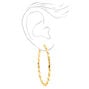 Gold 60MM Woven Twisted Hoop Earrings,