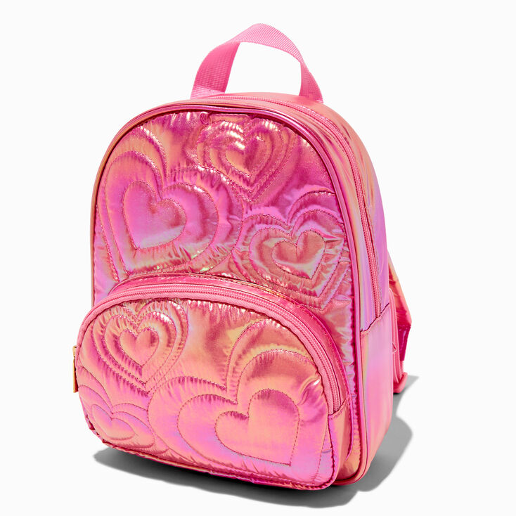 Sac &agrave; dos d&ocirc;me c&oelig;ur bomb&eacute; rose Claire&#39;s Club,