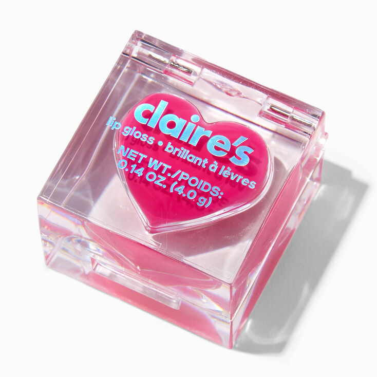 Hot Pink Heart Shaped Lip Gloss Pot,