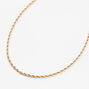 Gold ThinTwisted Rope Chain 20&quot; Necklace,