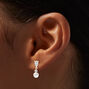 Rose Gold-tone Cubic Zirconia Blush Pink Pearl Jewelry Set - 2 Pack,