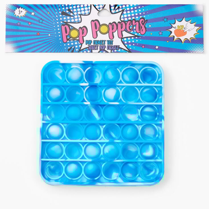 Pop Poppers Square Fidget Toy - Blue,