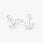 Sterling Silver Anchor Stud Earrings,
