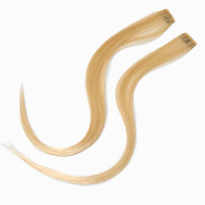 Platinum Blonde Faux Hair Clip In Extensions - 2 Pack,